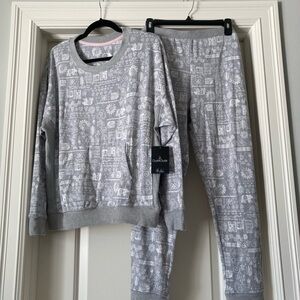 Cuddl Duds Light Gray Pajama Set
